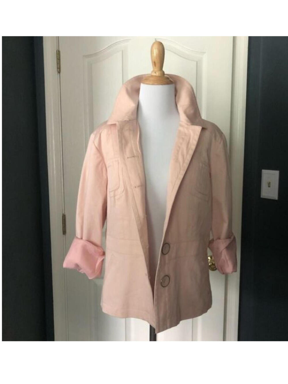 Chico's Pink Button up Granny core Blazer
